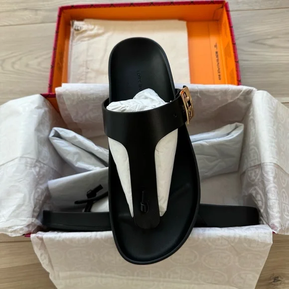 ☀️NEW☀️ Tory Burch Mellow Sandals Black 8